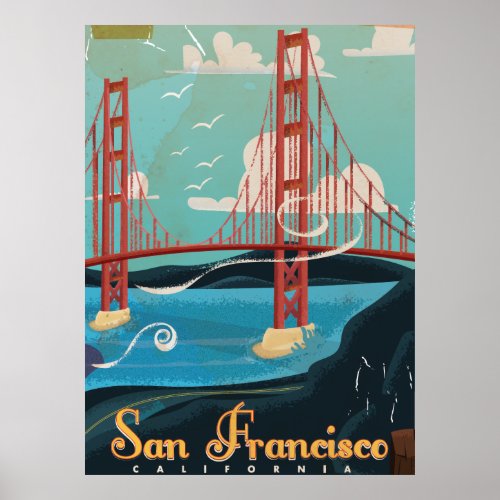 San Francisco California Travel poster