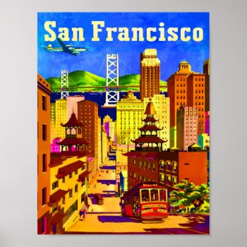San Francisco California Travel Poster by AutumnRoseMDS at Zazzle