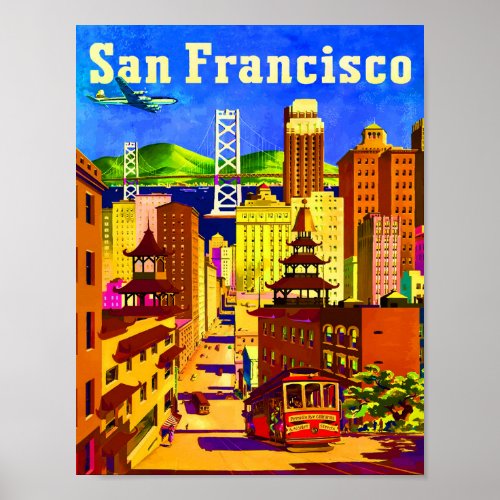 San Francisco California Travel Poster