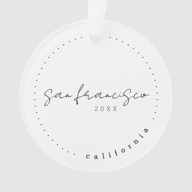 San Francisco, California Travel USA Simple Ornament (Front)