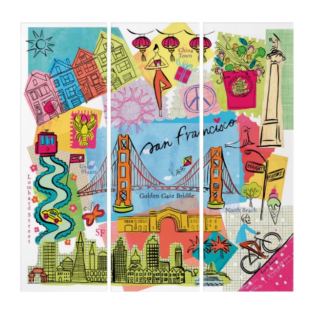 San Francisco, California Triptych (Front)