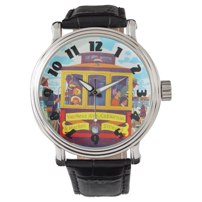 San Francisco California Trolley Car Golden Gate Watch (Front)