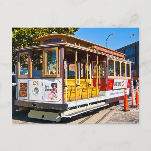 San Francisco California Trolley Car Postcard