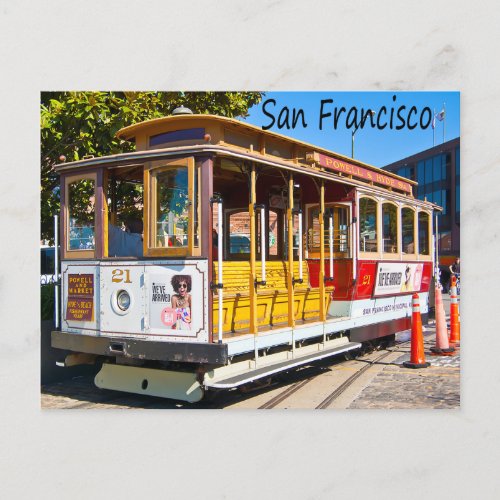 San Francisco California Trolley Car Postcard