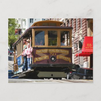 San Francisco California Trolley Car Postcard by merrydestinations at Zazzle