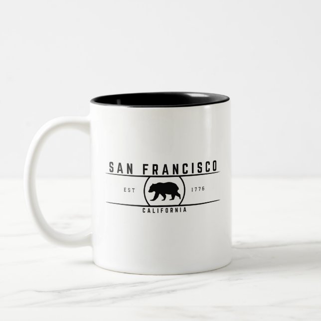 San Francisco California Two-Tone Coffee Mug (Left)