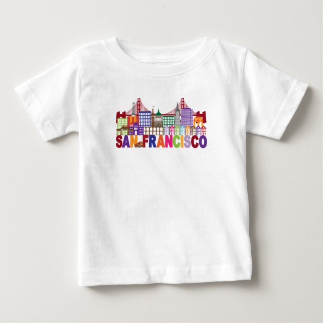 San Francisco, California | Typography Design Baby T-Shirt (Front)