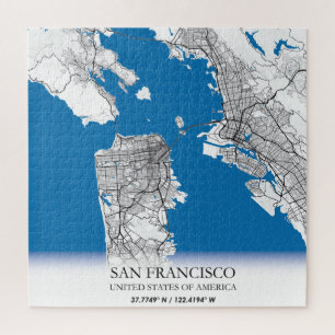 San Francisco California USA Travel City Map Jigsaw Puzzle