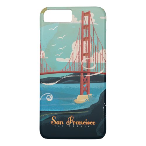 San Francisco California USA Travel poster iPhone 8 Plus7 Plus Case