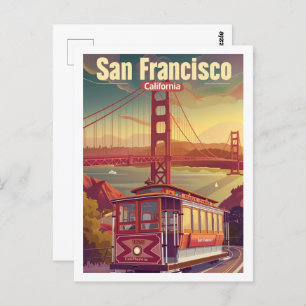 San Francisco California USA Vintage Travel Place Postcard