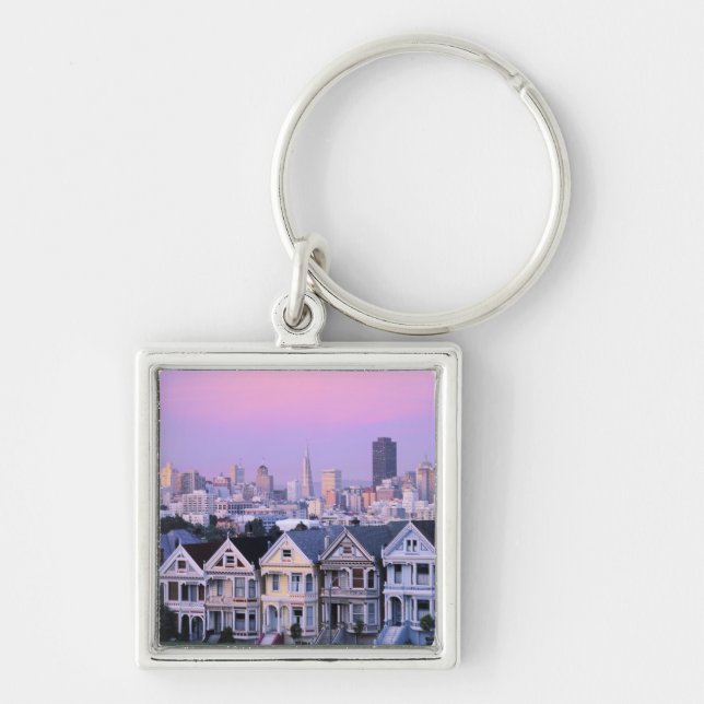 San Francisco, California. View of Victorian Keychain (Front)