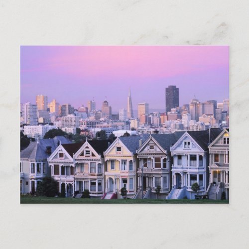 San Francisco California View of Victorian Postcard