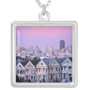 San Francisco, California. View of Victorian Silver Plated Necklace