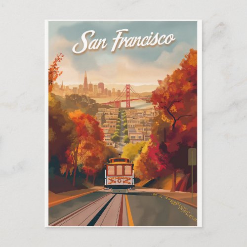 San Francisco California Vintage Travel Postcard