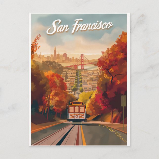 San Francisco, California Vintage Travel Postcard (Front)
