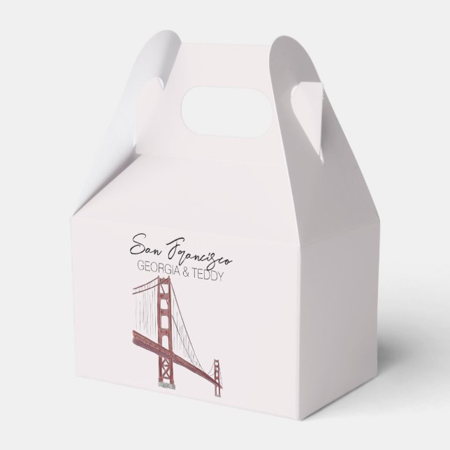 San Francisco, California Wedding welcome bag  Favor Boxes (Front Side)