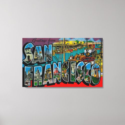 San Francisco CaliforniaLarge Letter Scenes 2 Canvas Print