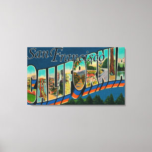 San Francisco, CaliforniaLarge Letter Scenes Canvas Print