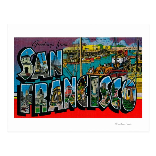 San Francisco, CaliforniaLarge Letter Scenes Postcard