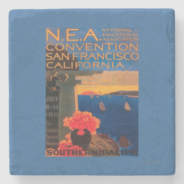 San Francisco, CaliforniaN.E.A. Convention Stone Coaster (Front)