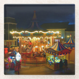 San Francisco Carousel Pier 39 #2 Glass Coaster