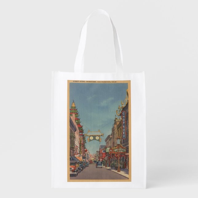 San Francisco, CAStreet Scene of Chinatown Grocery Bag (Front)