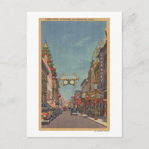 San Francisco, CAStreet Scene of Chinatown Postcard