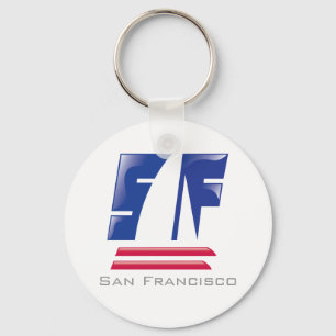 San Francisco_Catamaran Sailing_Pontoon Racing Keychain