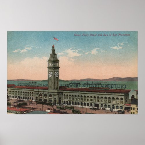 San Francisco CAUnion Ferry Terminal Building Poster