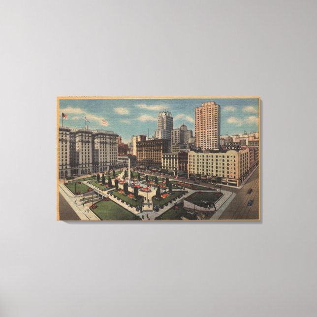 San Francisco, CAUnion Square View Canvas Print (Front)