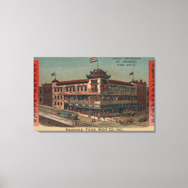 San Francisco, CAView of Nanking Fook Co. Canvas Print (Front)