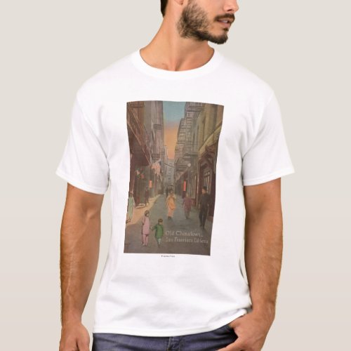 San Francisco CAView of Old Chinatown Street T_Shirt