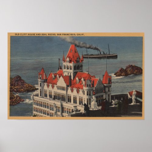 San Francisco CAView of Old Cliff House Poster
