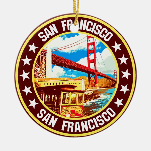 San Francisco                                      Ceramic Ornament (Front)