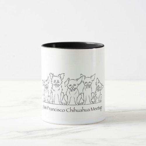 San Francisco Chihuahua Meetup VINTAGE Logo Mug