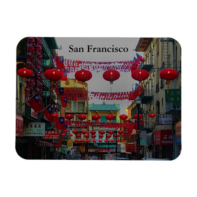 San Francisco Chinatown Lanterns #4 Magnet  (Horizontal)