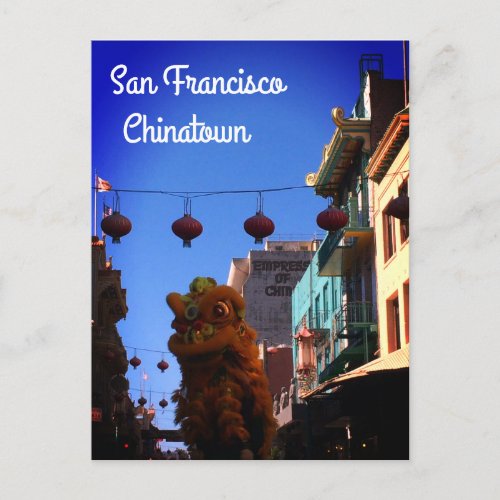 San Francisco Chinatown Lion Dance Postcard