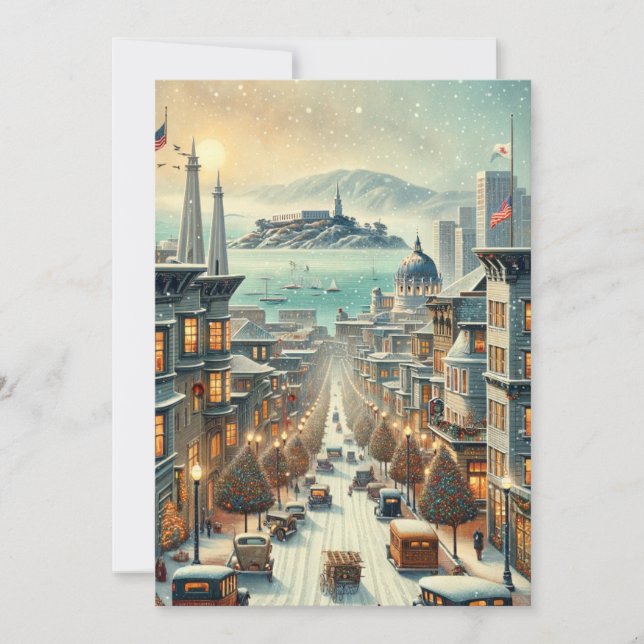 San Francisco Christmas Elegance - Card (Front)