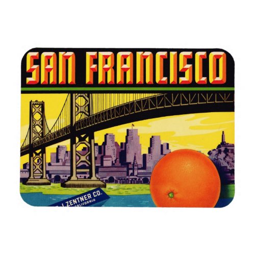 San Francisco Citrus Label Magnet