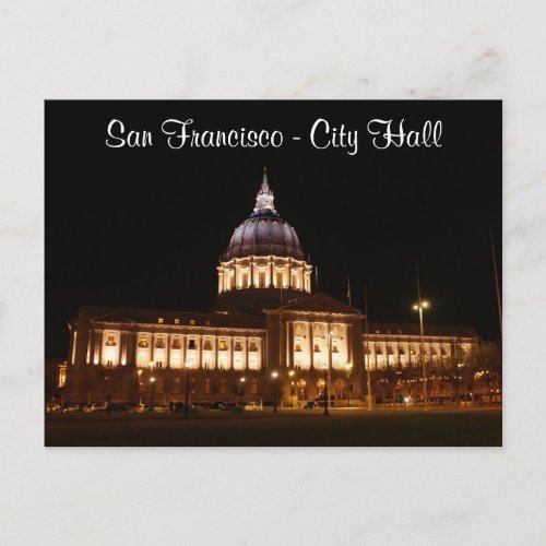 San Francisco City Hall 3 Postcard