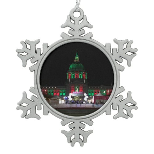 San Francisco City Hall #4 Snowflake Ornament