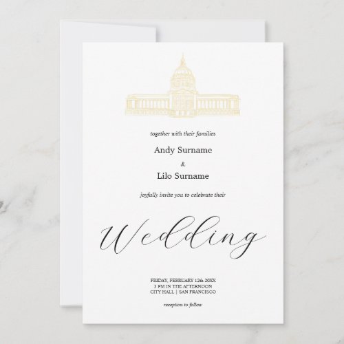 San Francisco City Hall Wedding Invitation