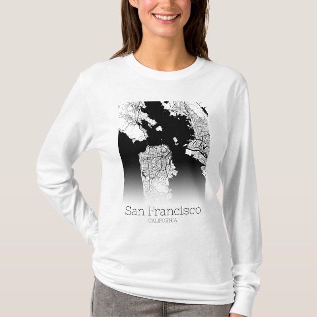 San Francisco City Map T-Shirt (Front)