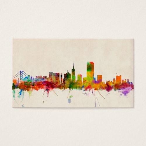 San Francisco City Skyline Business Card Template