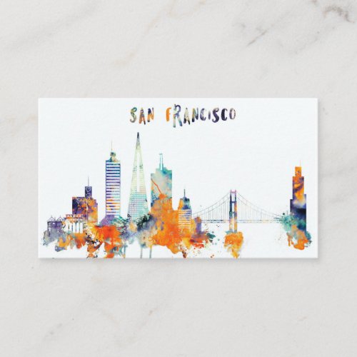 San Francisco City Skyline Business Card