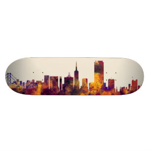 San Francisco City Skyline Skateboard