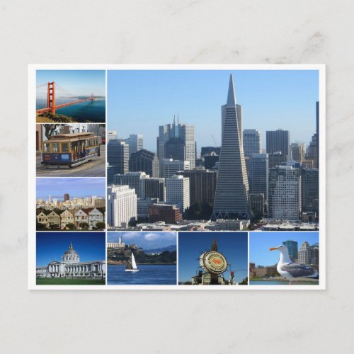 San Francisco city travel cityscape America Postcard