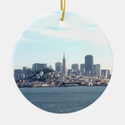 San Francisco City View from the Bay Ceramic Ornament