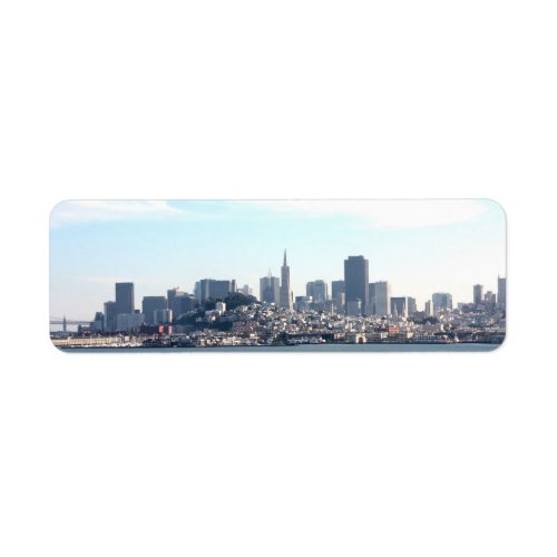 San Francisco City View from the Bay Label