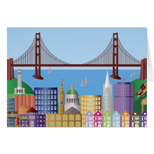 San Francisco Cityscape Greeting Card